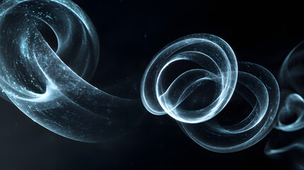 Poster - Abstract Smoke Swirls: A mesmerizing dance of ethereal smoke swirls against a dark background, evoking a sense of movement and mystery.