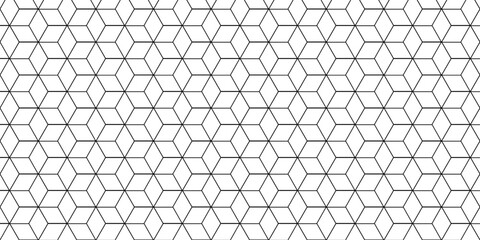 Fototapete - Vector tiles gradient triangle diamond honeycomb hexagon art. Abstract seamless pattern with hexagon square cube geometric pattern shapes grid metal element texture design. 