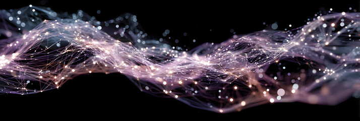 Poster - data abstract networks flows fiber optic cables web science digital futures technology