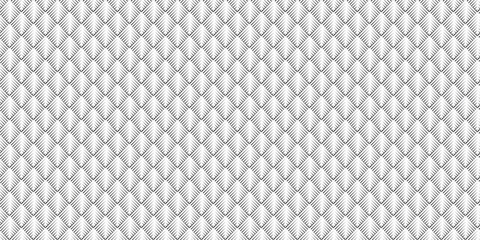 Poster - 	
Abstract overlapping vector black and gray gradient Pattern grid metal lines fabric square background. seamless fabric geomatics overlapping create retro line pattern design.