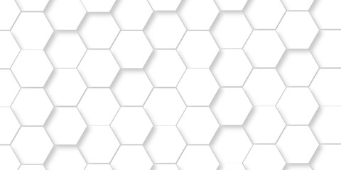 Fototapete - White abstract grid Hexagonal Background. Luxury White Pattern. Futuristic abstract honeycomb mosaic white background. geometric mesh cell texture. modern futuristic wallpaper.	
