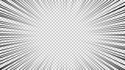Poster - Black comic book transparent background