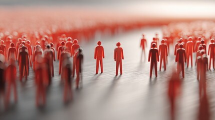 Poster - Group of people standing in a line illustrating the strategic layout of an innovation cohort framework for collaboration