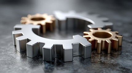 Poster - Sleek metal gear wheel design representing the innovation feedback loop concept in a systematic engineering context