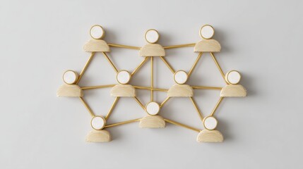 Poster - Collection of gold objects displayed together to illustrate concepts of innovation and networking in design