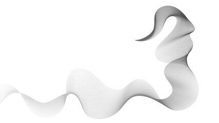 Poster - Abstract backdrop with grey wave gradient lines