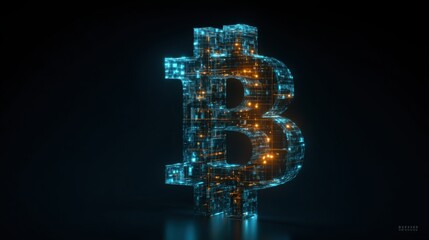 Poster - Glowing dollar sign created with bright lights representing financial concepts and digital currency innovations today