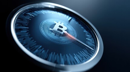 Poster - Clock with red needle indicating time management and performance measurement in dynamic business environment