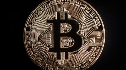 Poster - Visual representation of a bitcoin highlighting its significance in the quantum crypto business arena