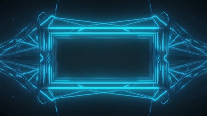 Dynamic neon grid portal pulses with vibrant energy and futuristic motion