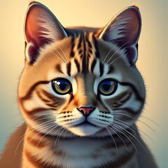 portrait of a cat with eyes