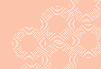 Poster - Colorful circular abstract graphic featuring minimal geometric patterns in warm tones , perfect as a background for modern digital applications and creative design projects.