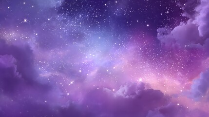 Purple and Pink Galaxy Background – Generative AI