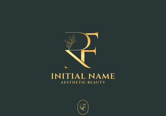 Poster - Elegant RC Initial Logo Design for Aesthetic Beauty Brand	
