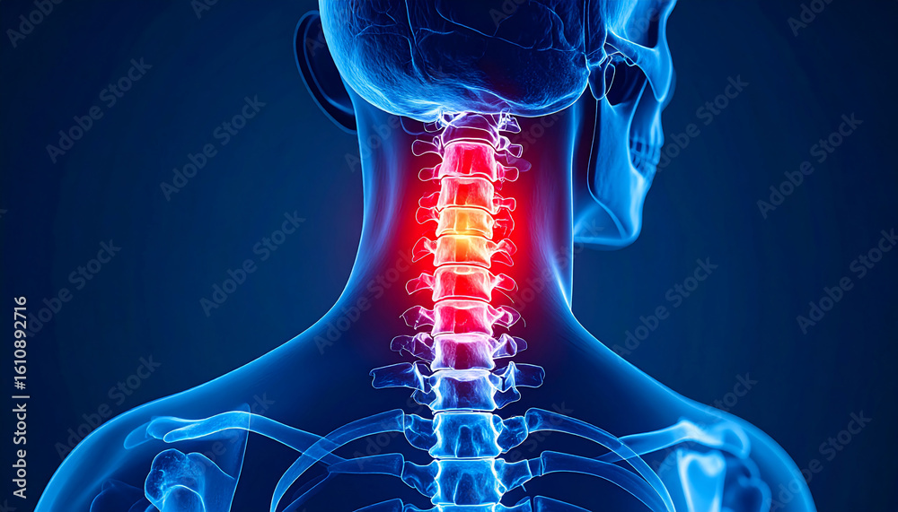 Human Neck Spine Pain and Injury: Cervical Vertebrae Medical ...