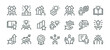 © FishCoolish - Upskilling coaching, career development, icons pack. Line signs skill grow, learning teamwork and growth progression training. Thin vector icons set for web and app outline editable stroke.