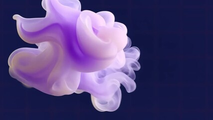 Poster - Ethereal and Soft Floating Clouds of Purple and Lavender Create Serene, Calming Atmosphere, Evoking Tranquility and Creativity in Dreamy Visual Experience.