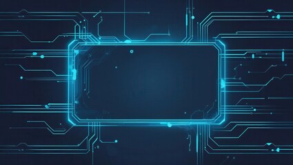 Poster - Exploring digital connections circuit board technology background abstract high-tech blue digital art