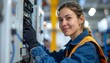© photostockatinat - An electrician smiling while working on electrical equipment