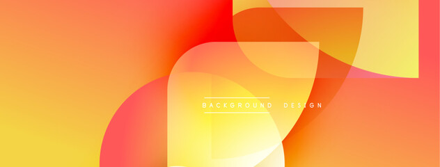 Poster - Abstract gradient background. Warm colors blend, creating dynamic shapes. Modern design suitable for digital projects.