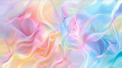 Poster - Swirling Abstract Background with Gradient Colors and Smooth Wavy Lines Art
