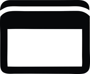 Poster - A stylized black and white icon representing a document or page with a horizontal line separating two sections suggesting content or data