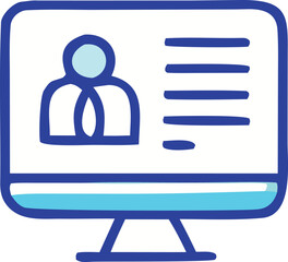 Poster - Digital representation of a user profile displayed on a computer screen with textual information and an avatar icon