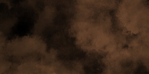 Wall Mural - brown Black empty space dust cloud explosion. red smoke or fog color isolated on transparent dark cloudscape atmosphere background. Black and brown watercolor grunge texture.	