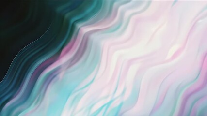 Poster - Abstract Wavy Background with Flowing Turquoise Aqua and Green Color Gradients