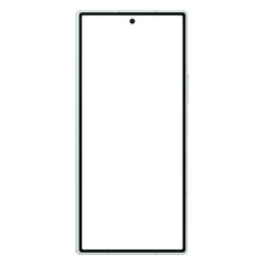 Wall Mural - photo of foldable smartphone similar to android device without background. mint color. template for 