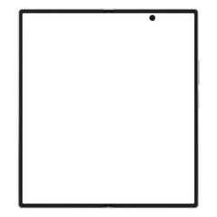 Wall Mural - photo of foldable smartphone similar to android device without background. silver shadow color. temp