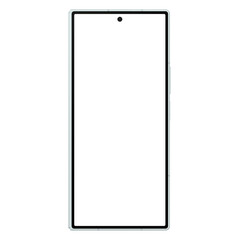 Wall Mural - photo of foldable smartphone similar to android device without background. mint color. template for 