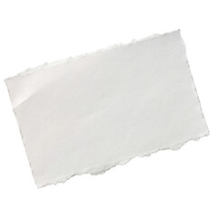 white paper ripped message isolated against a clean white background for minimalistic design project