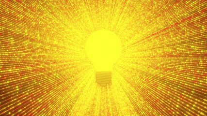 Poster - Lamp with particles. Computer generated 3d render