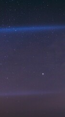 Wall Mural - Amazing Night Bright Sky Glowing Stars Background Backdrop Copy space concept. Night View Of Natural Glowing Stars Of Milky Way. Amazing Night View Bold Stars Time Lapse. Natural Glowing Stars. Blue