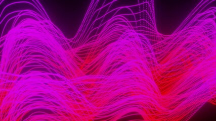 Poster - Wavy colorful lines. Computer generated 3d render