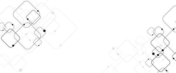 Poster - Vectors Abstract connecting lines and dots. Social networking, network connection and global communication technology background.