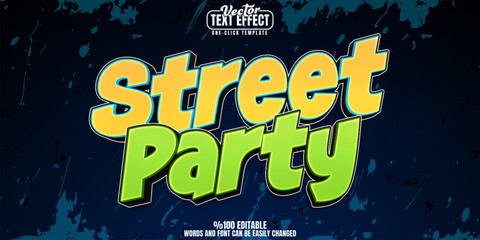 Poster - Street editable text effect, customizable party and graffiti 3d font style