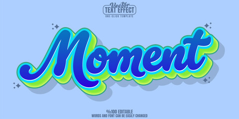 Poster - Poster editable text effect, customizable retro and vintage 3d font style