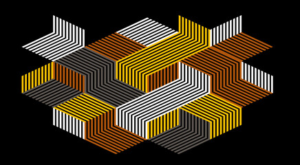 Poster - Abstract vector artistic geometric background, dynamic art wallpaper, neo geometry design, rhythmic decoration.