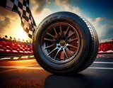 wheel of the car race concept