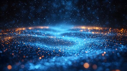 Wall Mural - ethereal galaxy of glowing cosmic particles