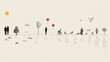 © Anat art - Journey Through Life Milestones Represented in a Creative Abstract Timeline Showcasing Various Stages From Youth to Senior Years