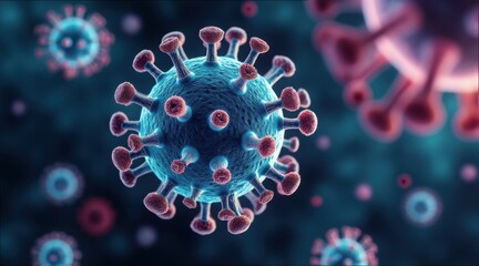 Poster - Up Close View of Immune Cells in Action with Cinematic Lighting Effects