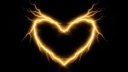 Poster - Heart shaped lightning bolt