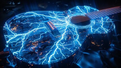 Poster - Futuristic electric guitar