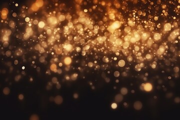 Poster - Golden bokeh lights creating a festive and sparkling background, perfect for celebrations and special occasions
