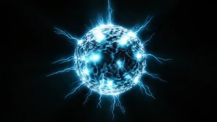 Poster - Electric sphere on black background