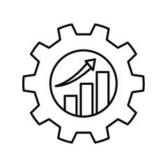 Wall Mural - developing lineal icon with white background vector stock illustration