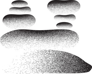 Poster - Balance concept .Stack of stones. Balancing stones . Spa rock tower. Minimal art design . Balance of irregular gritty. Harmony symbol. Spa stones in balance .Zen stones .Pebble tower .vector 